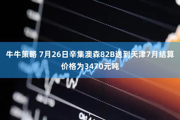 牛牛策略 7月26日辛集澳森82B送到天津7月结算价格为3470元吨